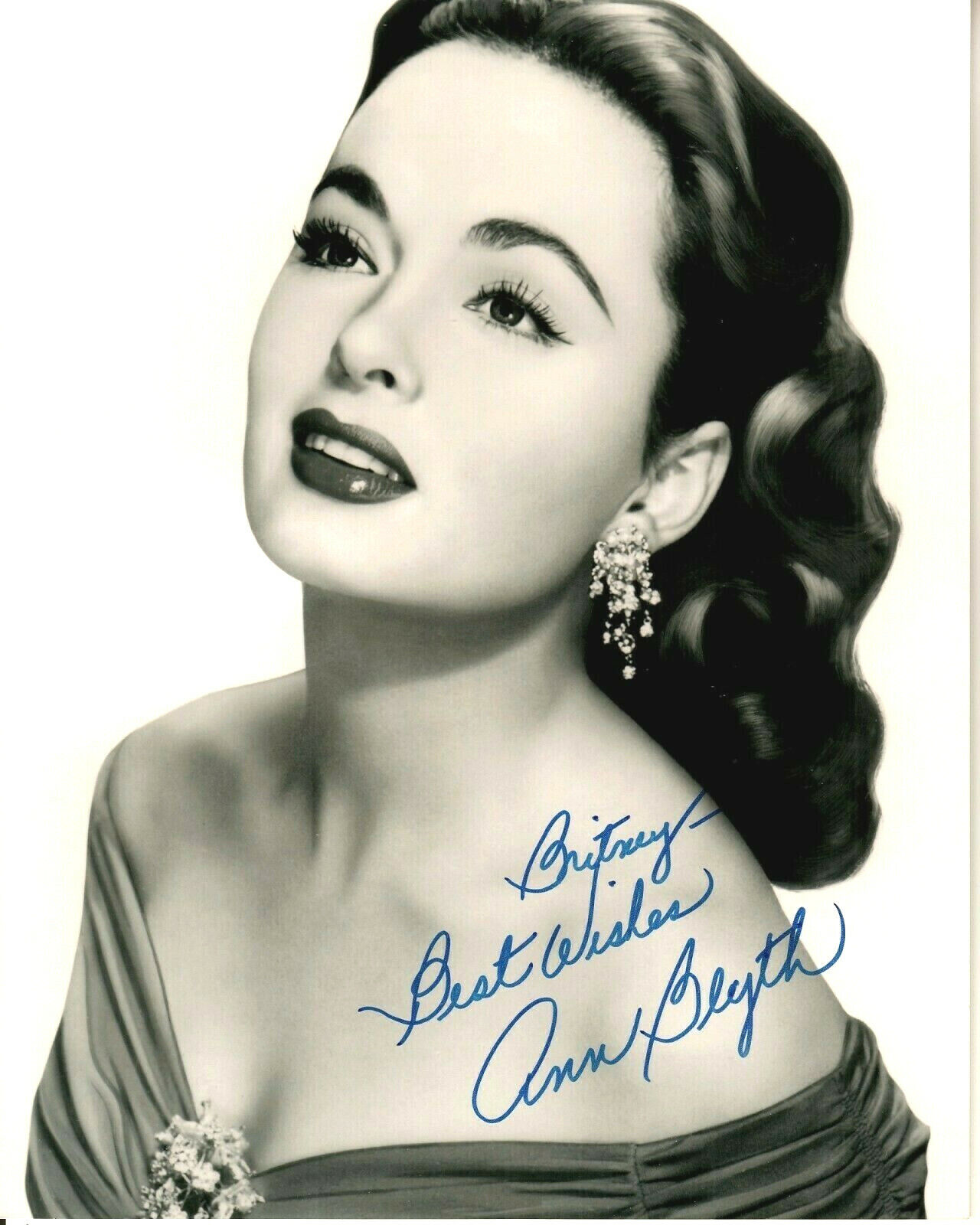 ANN BLYTH hand-signed BEAUTIFUL YOUNG 8x10 CLOSEUP w/ uacc rd coa MILDRED PIERCE