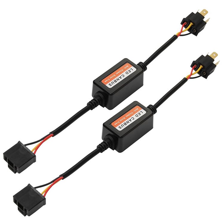 1 Pair H4 LED Headlight Canbus Decoders Error Free Anti Flicker Resistor Flash Canceller 