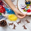 (US Only)Wooden Bobbin Set with Animal Shapes for DIY Sewing Storage Tool (Cat)