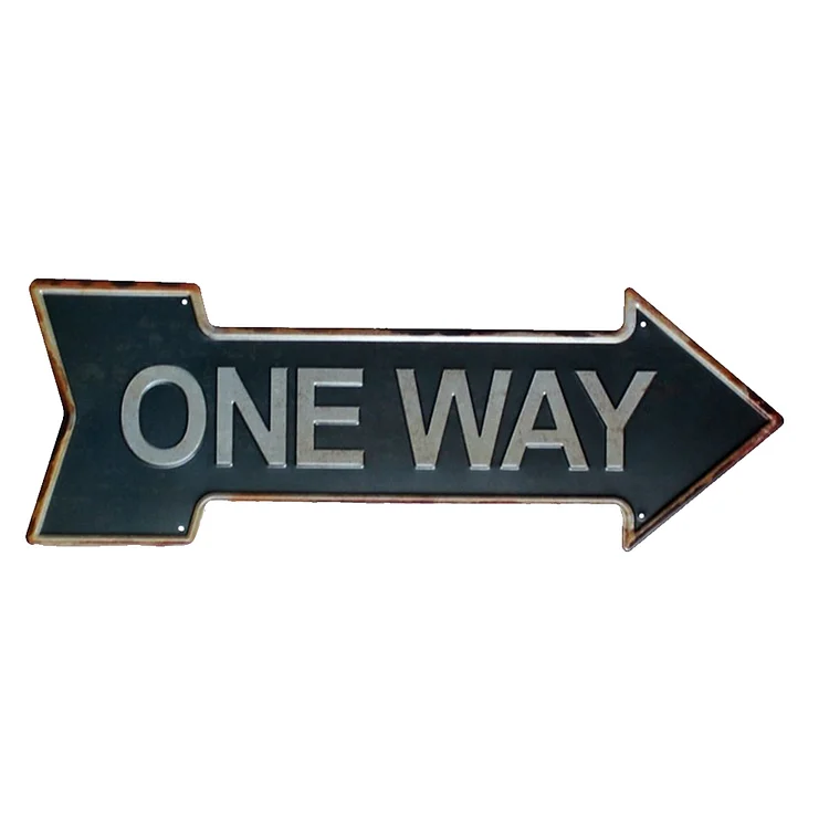 Way - Arrows Tin Signs - Calligraphy Series - 18.11*6.23 inches (arrow)