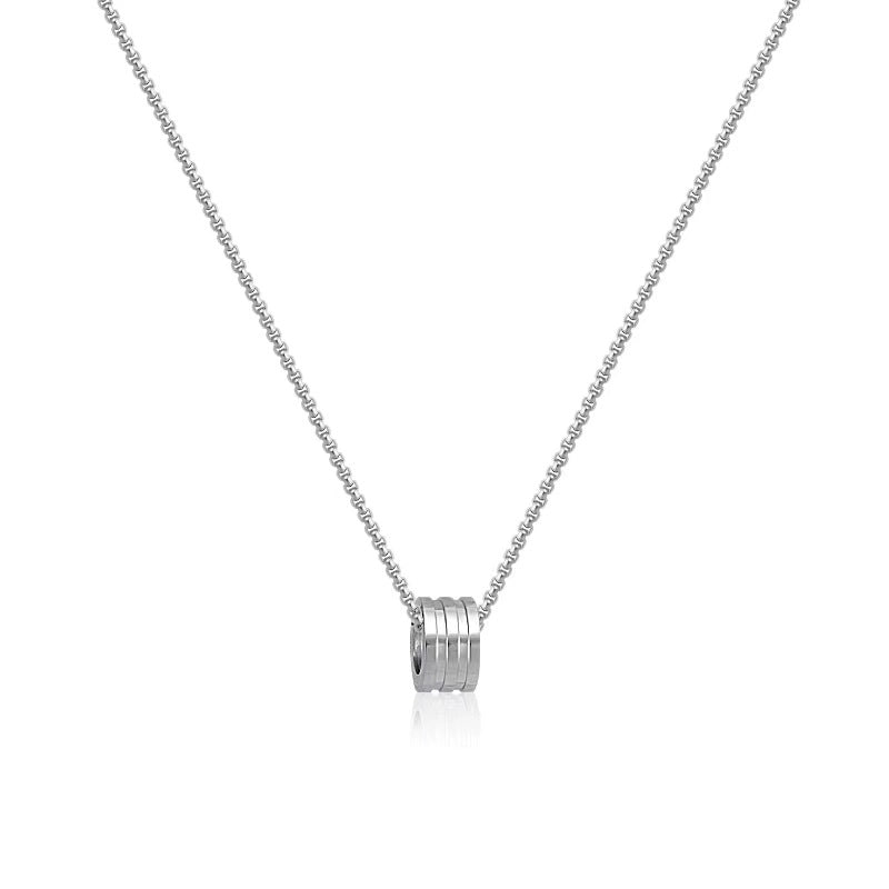 Hip-hop Circle Titanium Steel Stoving Varnish Unisex Pendant Necklace