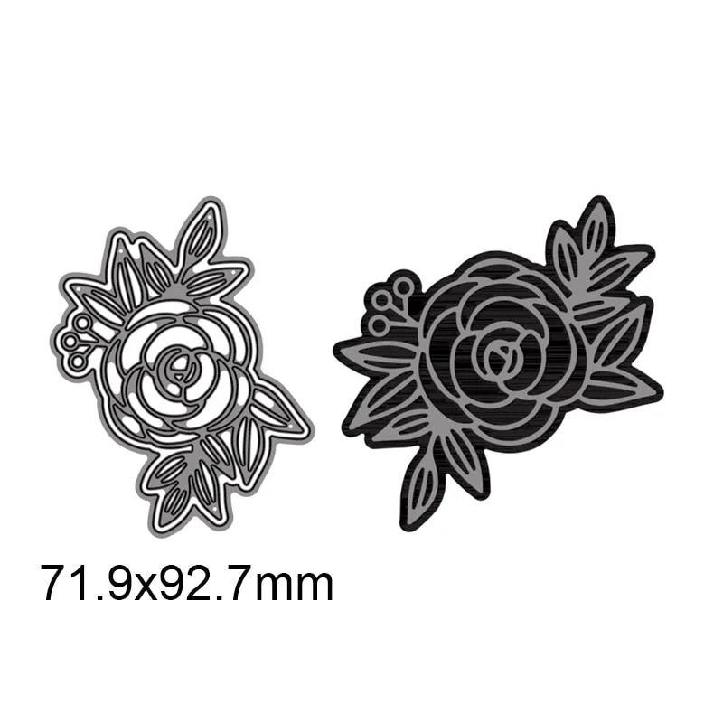 Beautiful Rose Flower Leaves Metal Cutting Dies For DIY Scrapbook Cutting Die Paper Cards Embossed Decorative Craft Die Cut New