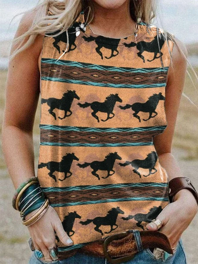 Western Cow Print Vest