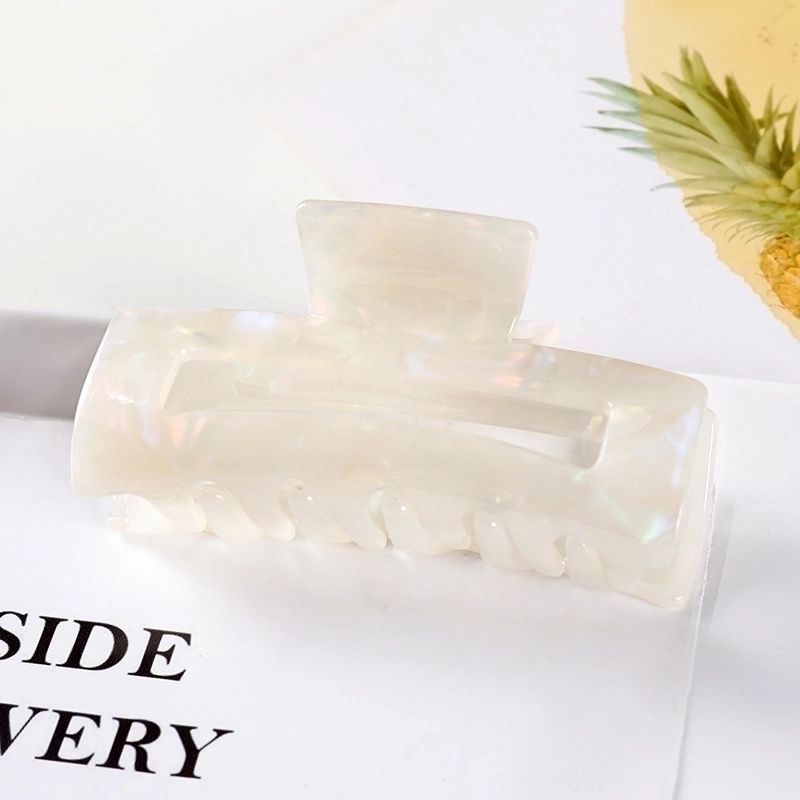 Minimalist Color Block Acetic Acid Sheets Carving Hair Claws 1 Piece