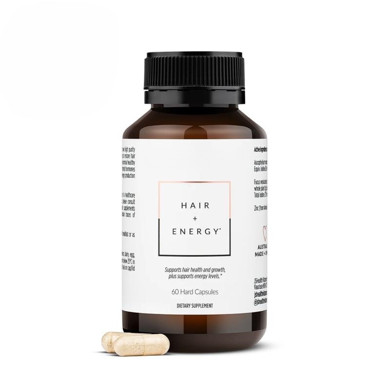 Hair + Energy Support Capsules – Iodine & Zinc Formula