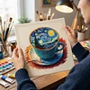 11CT/18CT Van Gogh In Teacup - Stamped Cross Stitch 50*50cm/19.69*19.69in tapestrymarket