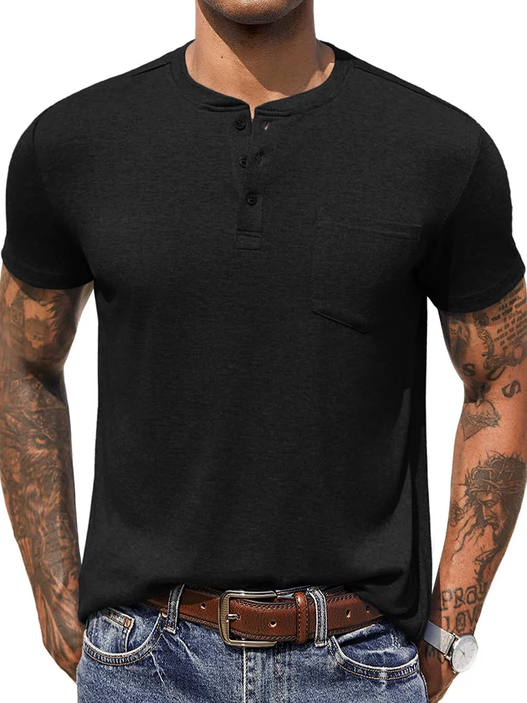 Casual Basic Henley Shirt (US Only) QueenFunky