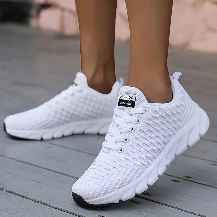 Womens Slip On Walking Shoes Non Slip Running Shoes Breathable Lightweight Gym Sneakers QueenFunky