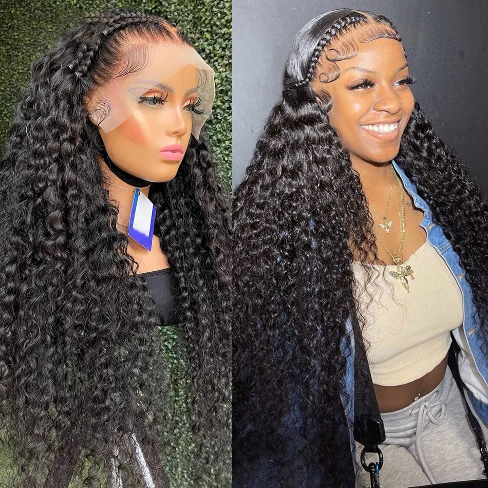 Brazilian Deep Wave 30 40 Inch 13x6 13x4 Transparent Lace Frontal Wig Water Curly 5x5 4x4 Lace Closure Human Remy Wigs For Women ELCNEPAL