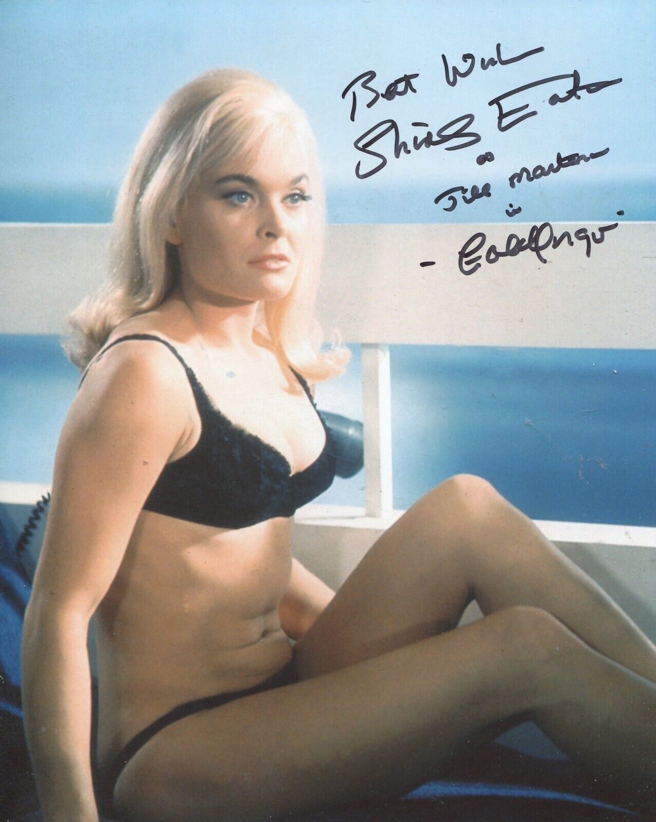 007 Bond girl Shirley Eaton signed GOLDFINGER Photo Poster painting REF7 - UACC DEALER SIGNING