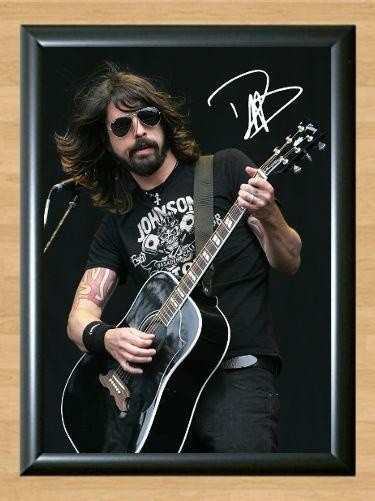 Dave Grohl Foo Fighters Signed Autographed Photo Poster painting Poster Print Memorabilia A3 Size 11.7x16.5