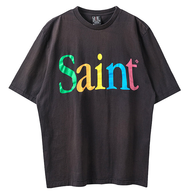 Saint  Letter Logo Print T-Shirt