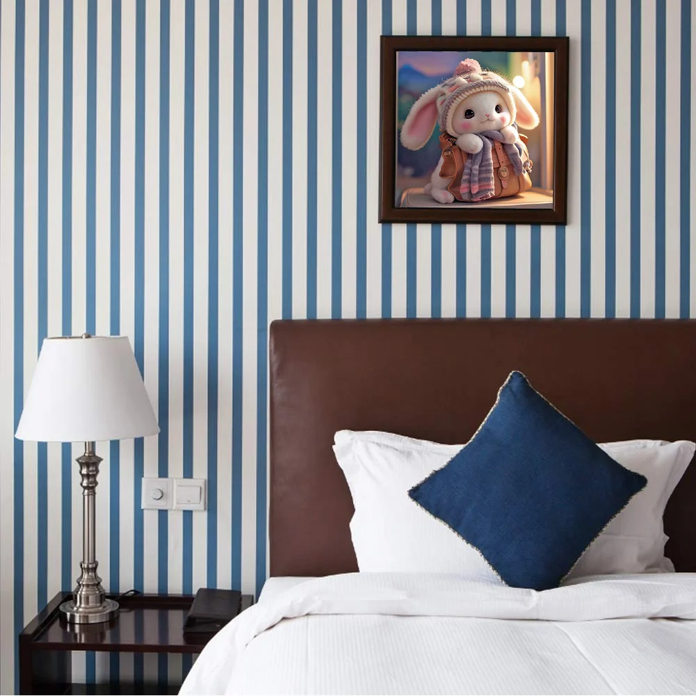 Diamond Painting - Full Round Drill - Cute Rabbit(30*30cm)