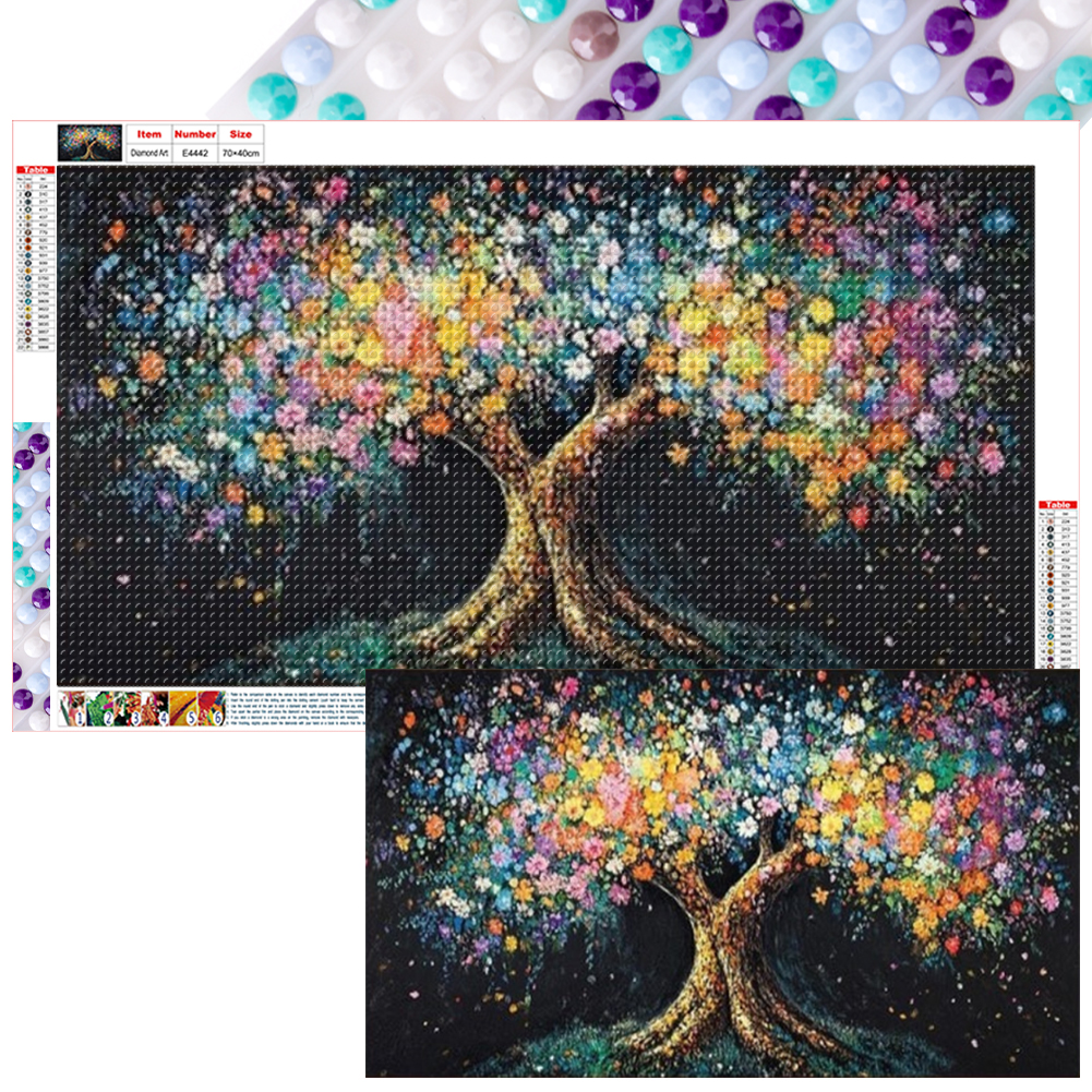 Dream Tree 70*40cm(canvas) full round drill diamond painting