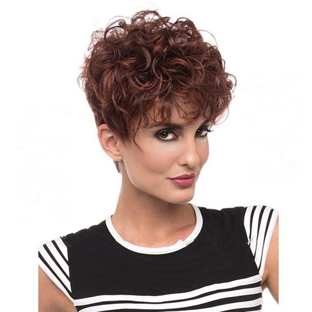 Wig Fluffy Short Curly Hair Women's Chemical Fiber Wig Headgear -vasmok