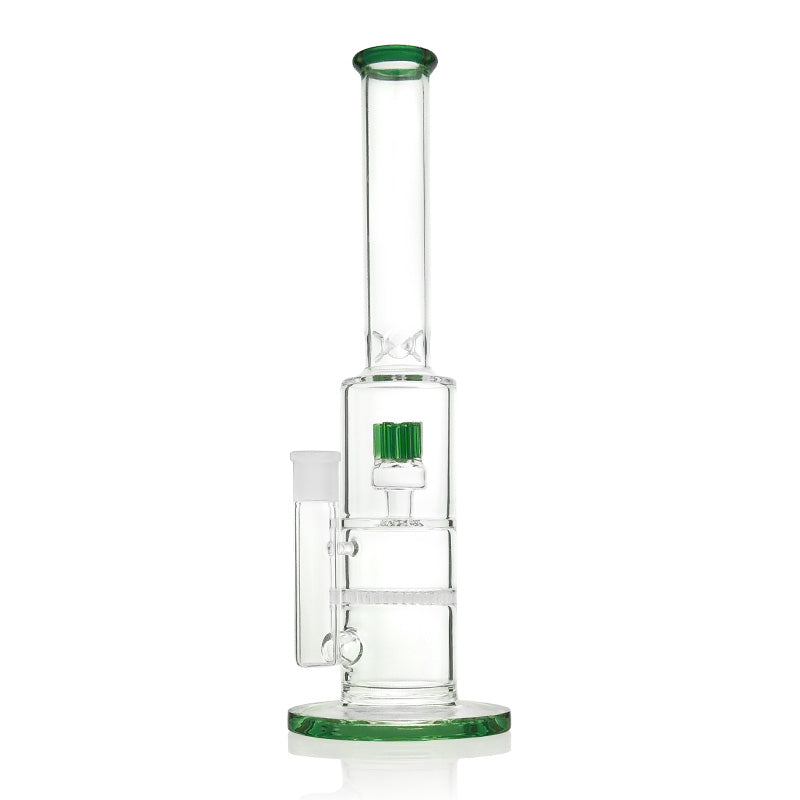 Ice Recycler Two Honeycomb Glass Water Pipe
