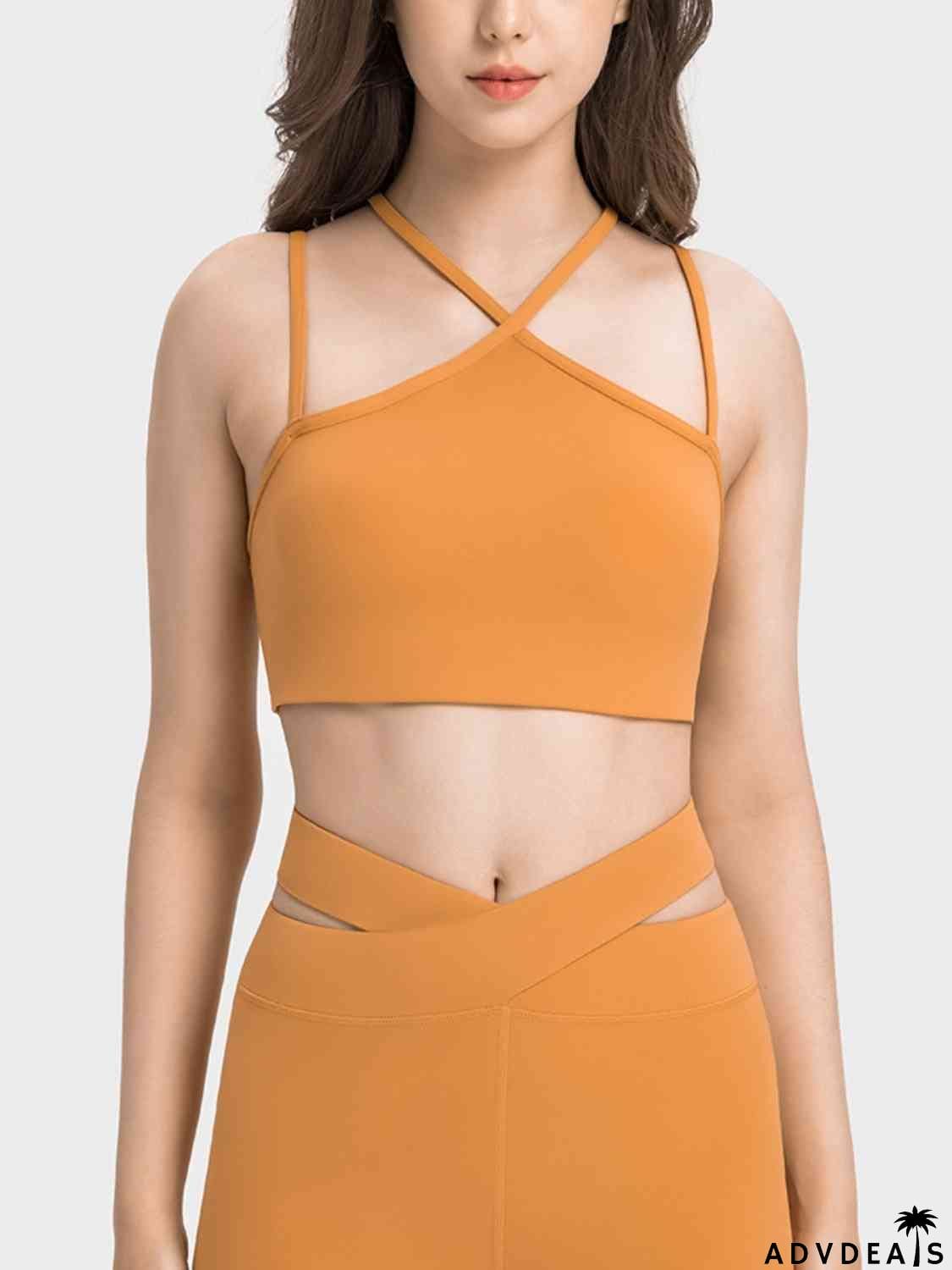 Double-Strap Cropped Sports Cami