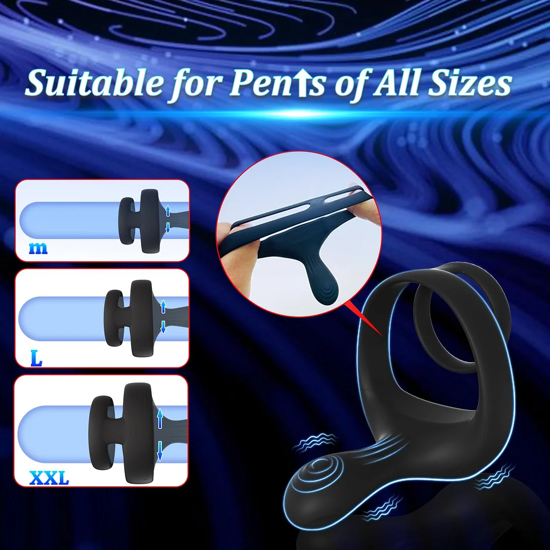 Vibrating Cock Rings Taint Stimulator With Dual Motors 9 Vibrations
