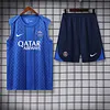2025/2026 Psg Paris Pre-Match Training Blue Vest+Shorts Football1:1 Thai Quality