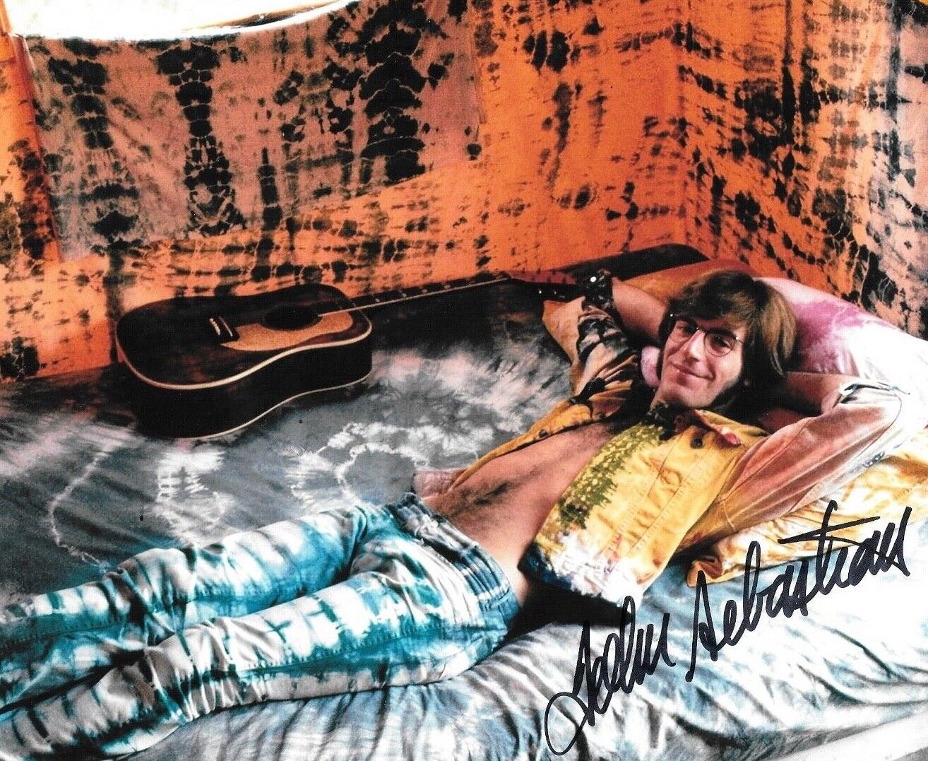 * JOHN SEBASTIAN * signed 8x10 Photo Poster painting * LOOVIN' SPOONFUL * COA * 6