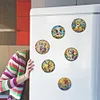 (US Only)6Pcs 2D/Flat DIY Animals Diamond Painting Fridge Magnets Kit for Art Crafts Gift