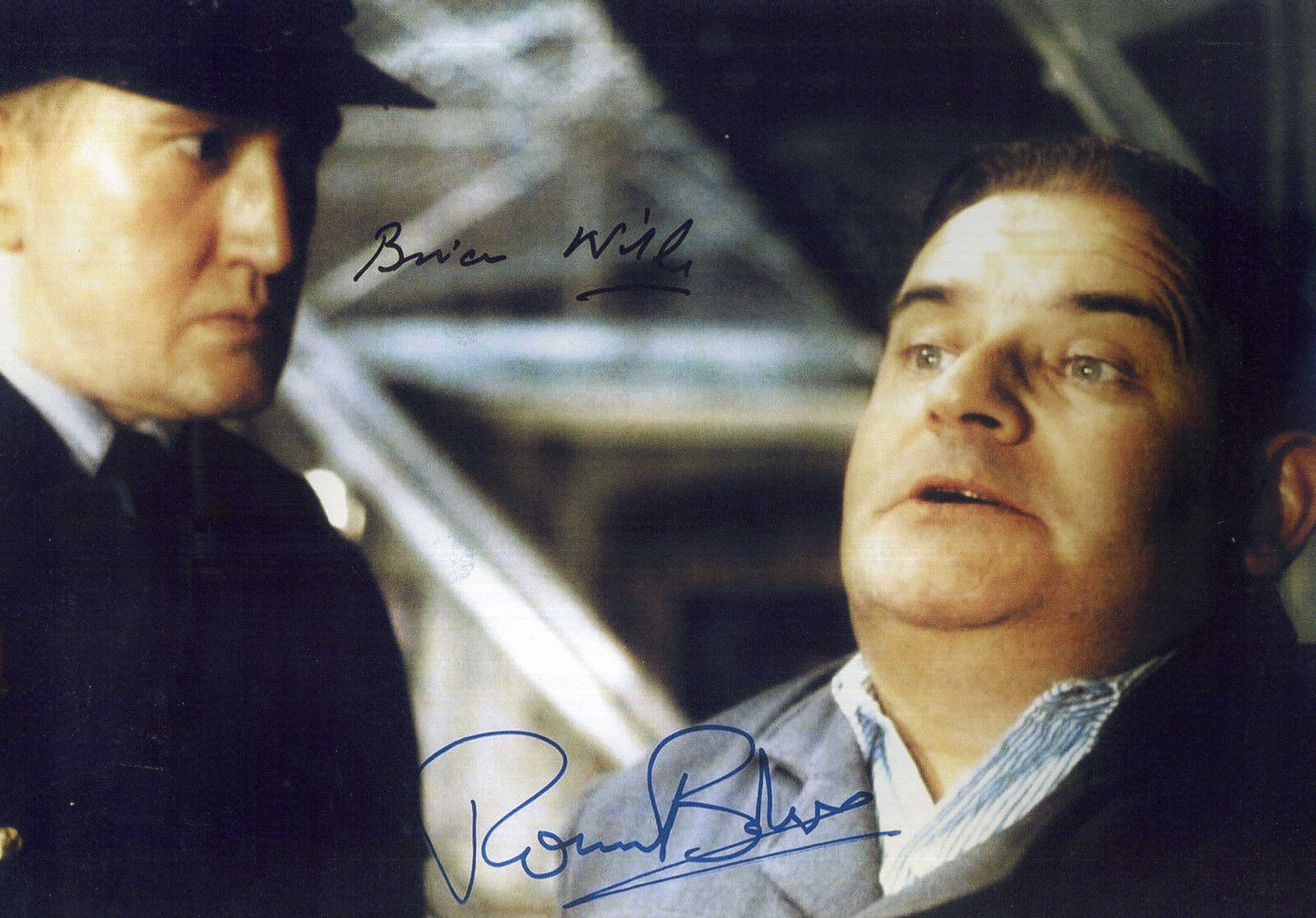 BRIAN WILDE & RONNIE BARKER 'Porridge' Signed Photo Poster paintinggraph - reprint