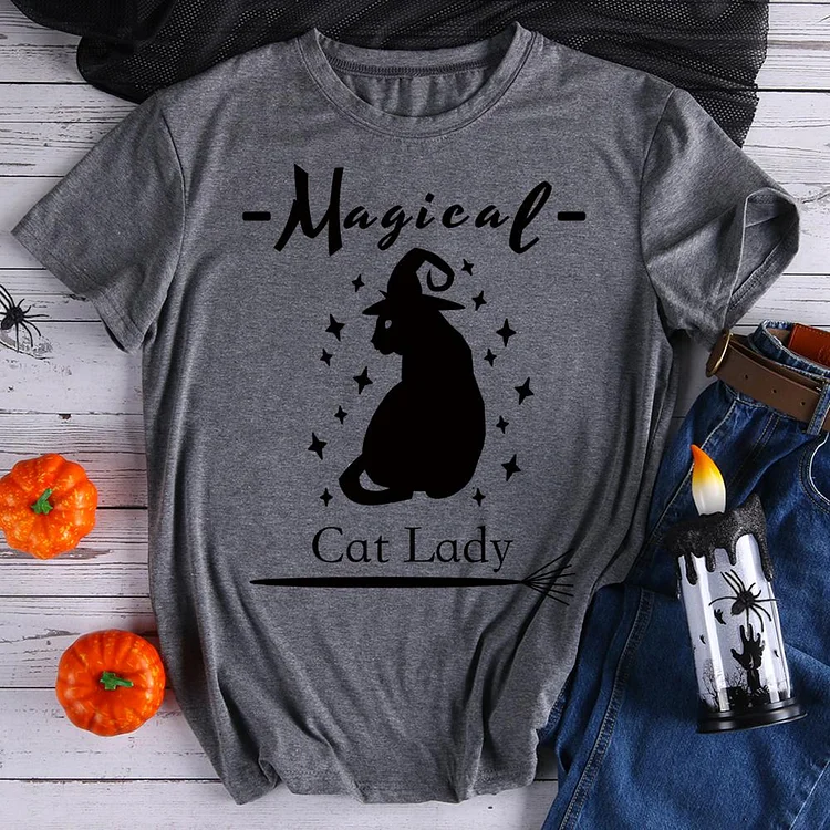 Magical Cat Lady   T-Shirt Tee-07365-Annaletters