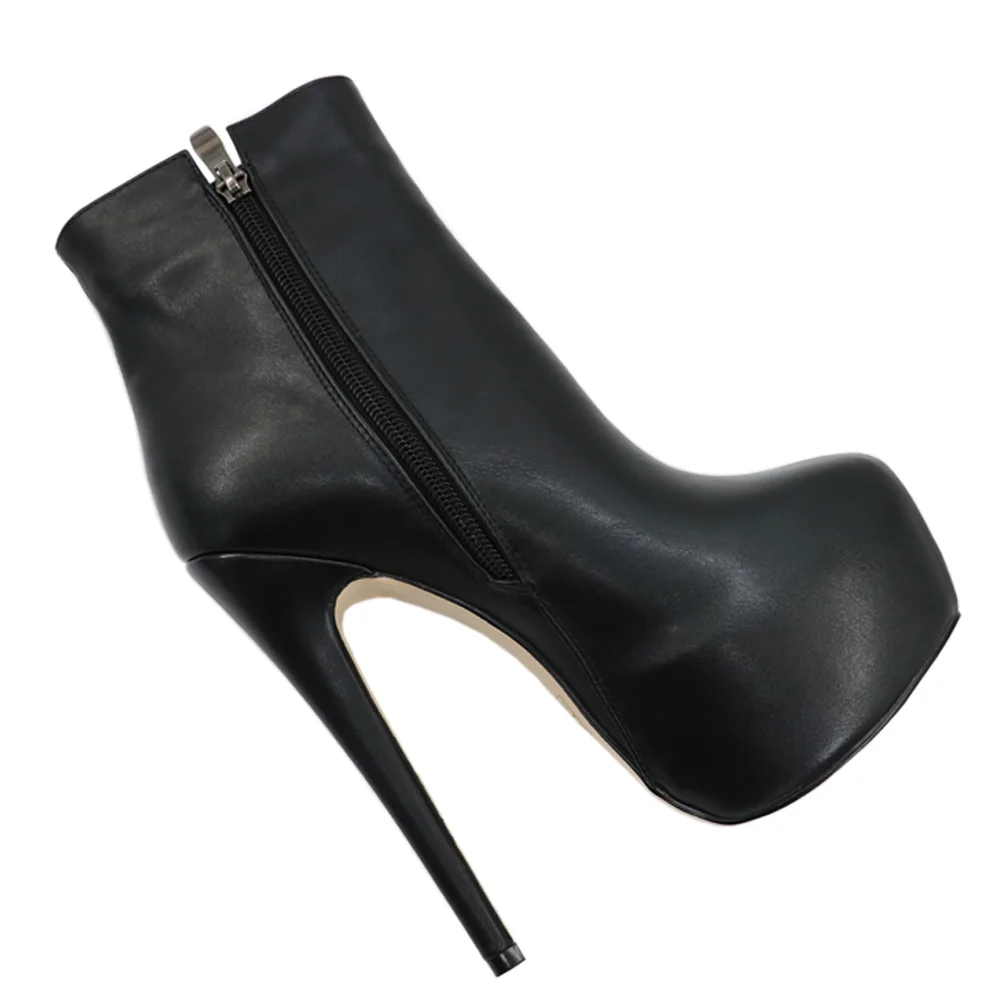 6" Women's Sky High Heels Platform Winter Ankle Boots  Matte Shoes-MERUMOTE