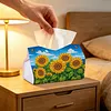 Diamond Painting Sunflower Tissue Box for Kitchen Restaurant Bar Office Party