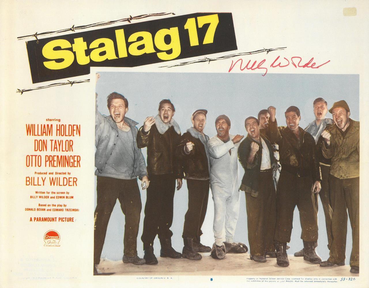 Billy Wilder Signed Stalag 17 Autographed 11x14 Original Lobby Card PSA #AC00343