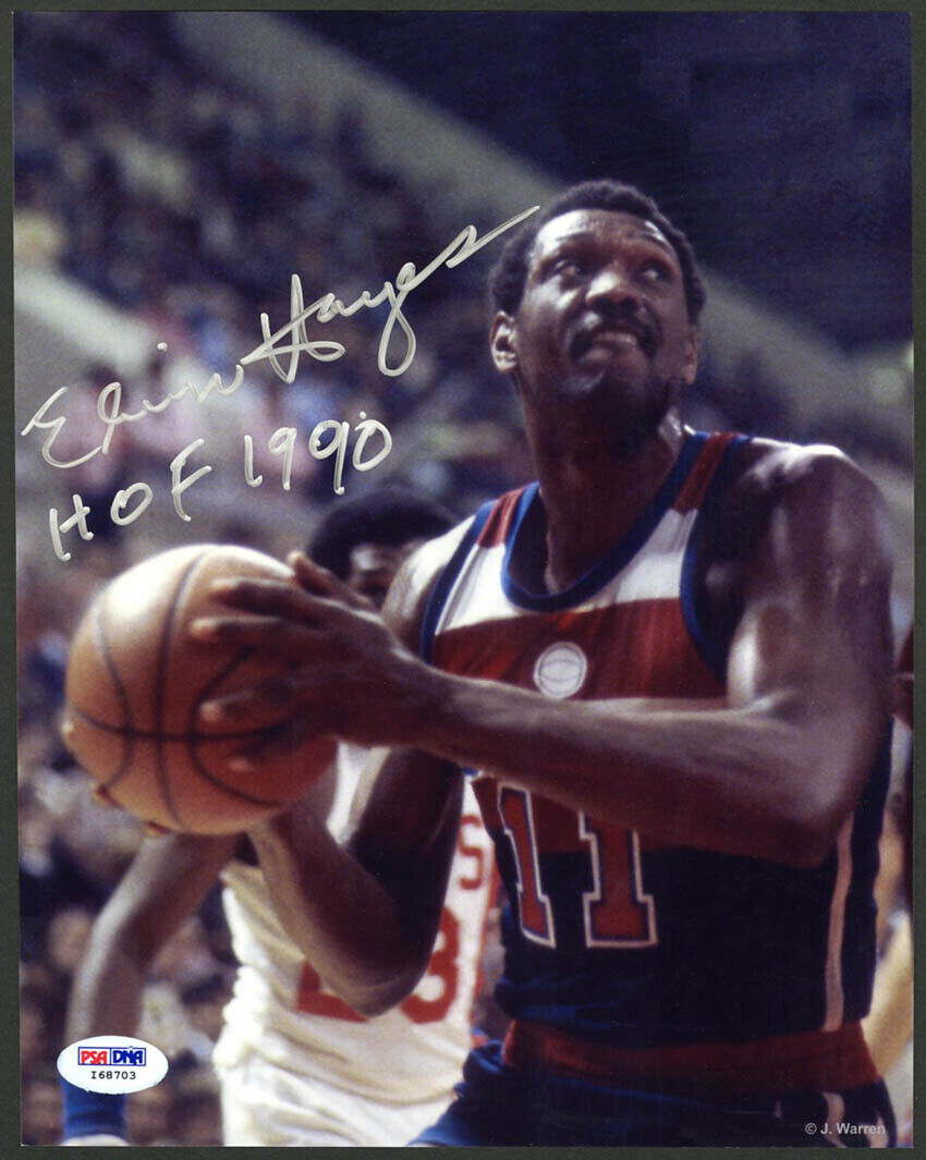 Elvin Hayes SIGNED 8x10 Photo Poster painting + HOF 1990 Washington Bullets PSA/DNA AUTOGRAPHED