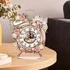 Diamond Painting Acrylic Flower Alarm Clock Shape Clock Ornament