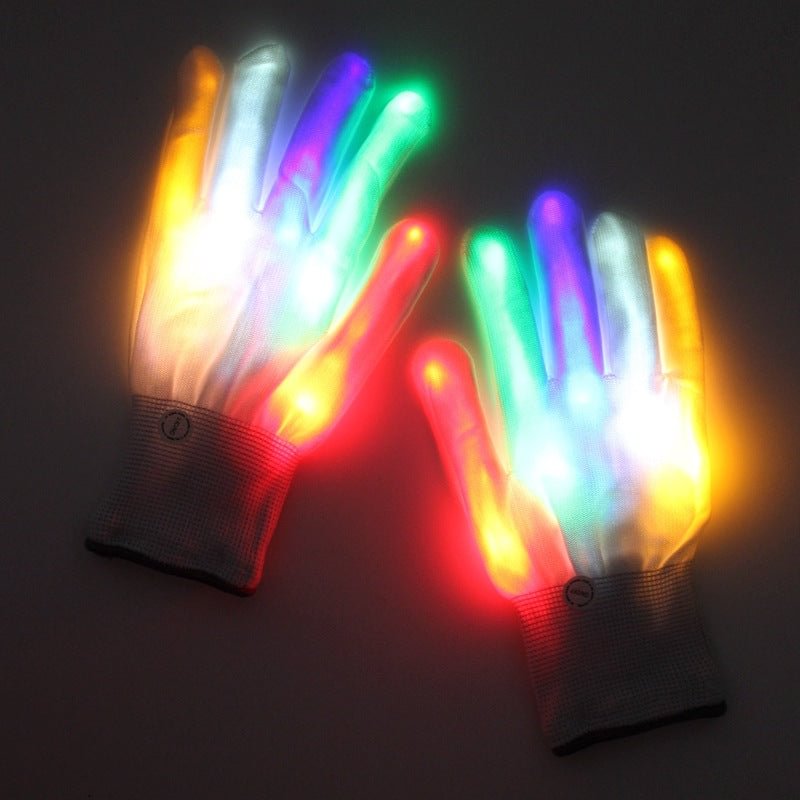 Multicolor Halloween Flashing LED Gloves-elleschic