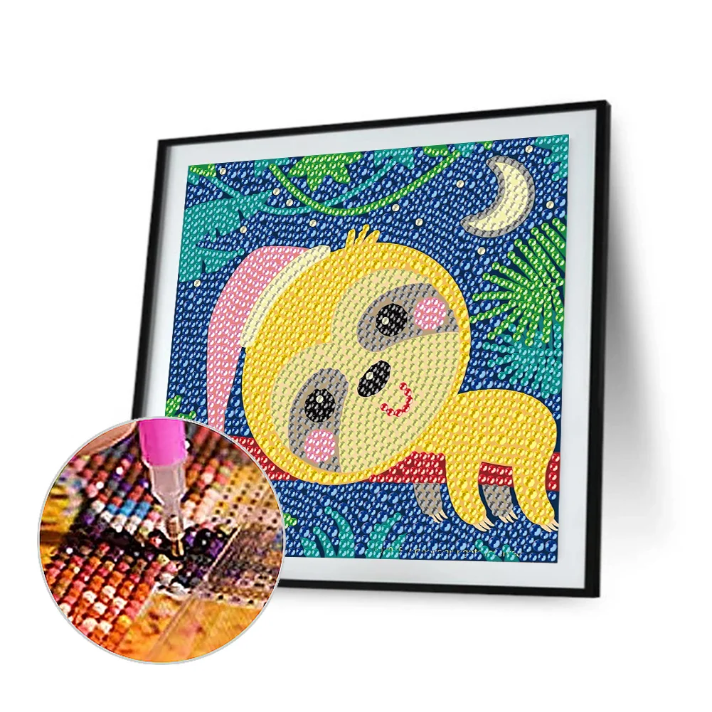Diamond Painting - Full Crystal Rhinestone - Sloth(18*18cm)