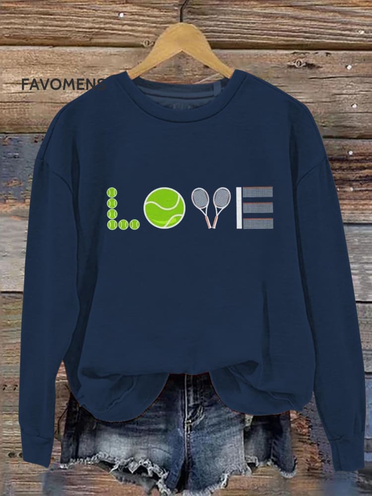 Sport Love Tennis Casual Sweatshirt Multicolor / S