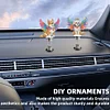 5Pcs Diamond Painting 2D Flat Angel Dog Shake Car Ornaments for Center Console