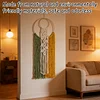 (Finished Product)Macrame Wall Hanging Boho Dream Catcher Hand Woven Leaf Tapestry Modern Aesthetic Tassel Wall Decor for Home Bedroom Living Room