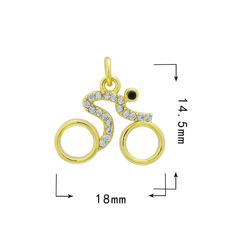 1 Piece 15.5*12mm 21 * 18mm Copper Zircon Moon Dragonfly Butterfly Pendant