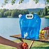 5L Camping Water Container Bags with Spout  Water Jug with Lanyard & Carabiner Foldable Water Storage Bags for Sport Camping Riding Mountaineer Backoacking