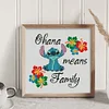 (Stamped/Counted) Disney Stitch Flower - 11CT Cross Stitch 40*40cm