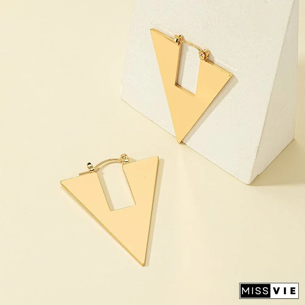 Geometric Minimalist Triangle Glossy Earrings
