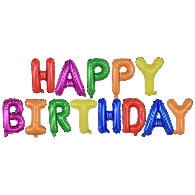 1Set Happy Birthday Confetti Latex Balloons Foil Letter Balloon Adult Kids Birthday Party Decorations Babay Shower Helium Globos