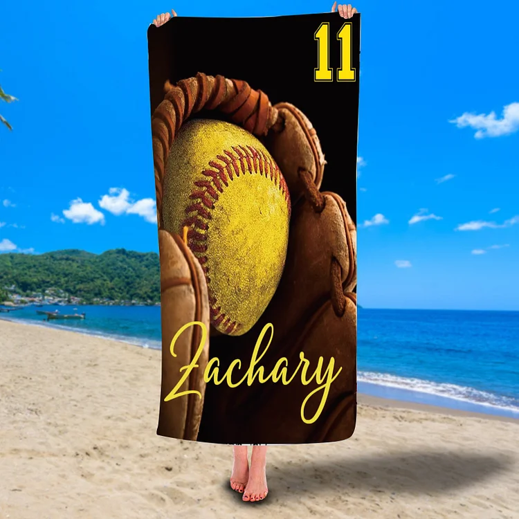 Personalized Kids Baseball Beach Towel For Summer&Beach|DYTowel98