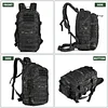 20L Taktischer Rucksack Milit&auml;r Daypack Wasserabweisend MOLLE Klein Reiserucksack Bundeswehr Sportrucksack Radrucksack f&uuml;r Herren Damen Fitness Radfahren Outdoor, Schwarz/Braun/Camo