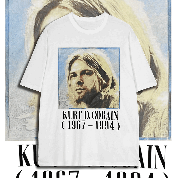 Davidhawaii100% Cotton Casual Street Retro Trend Rock Double-sided White T-shirt - 100% Cotton