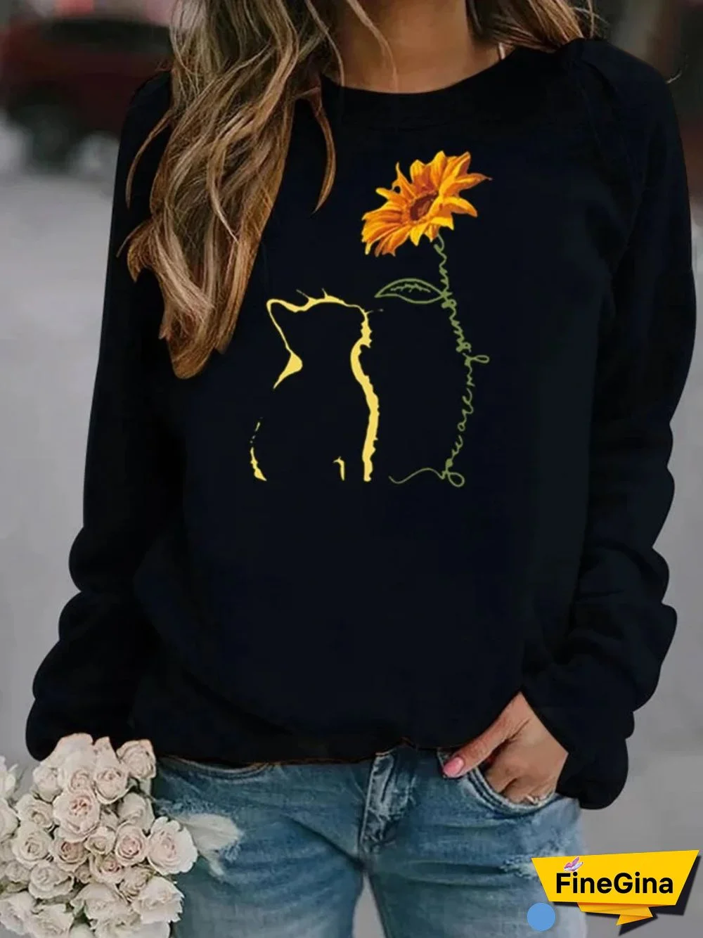 Women Casual Printed Long Sleeve Sweatshirts