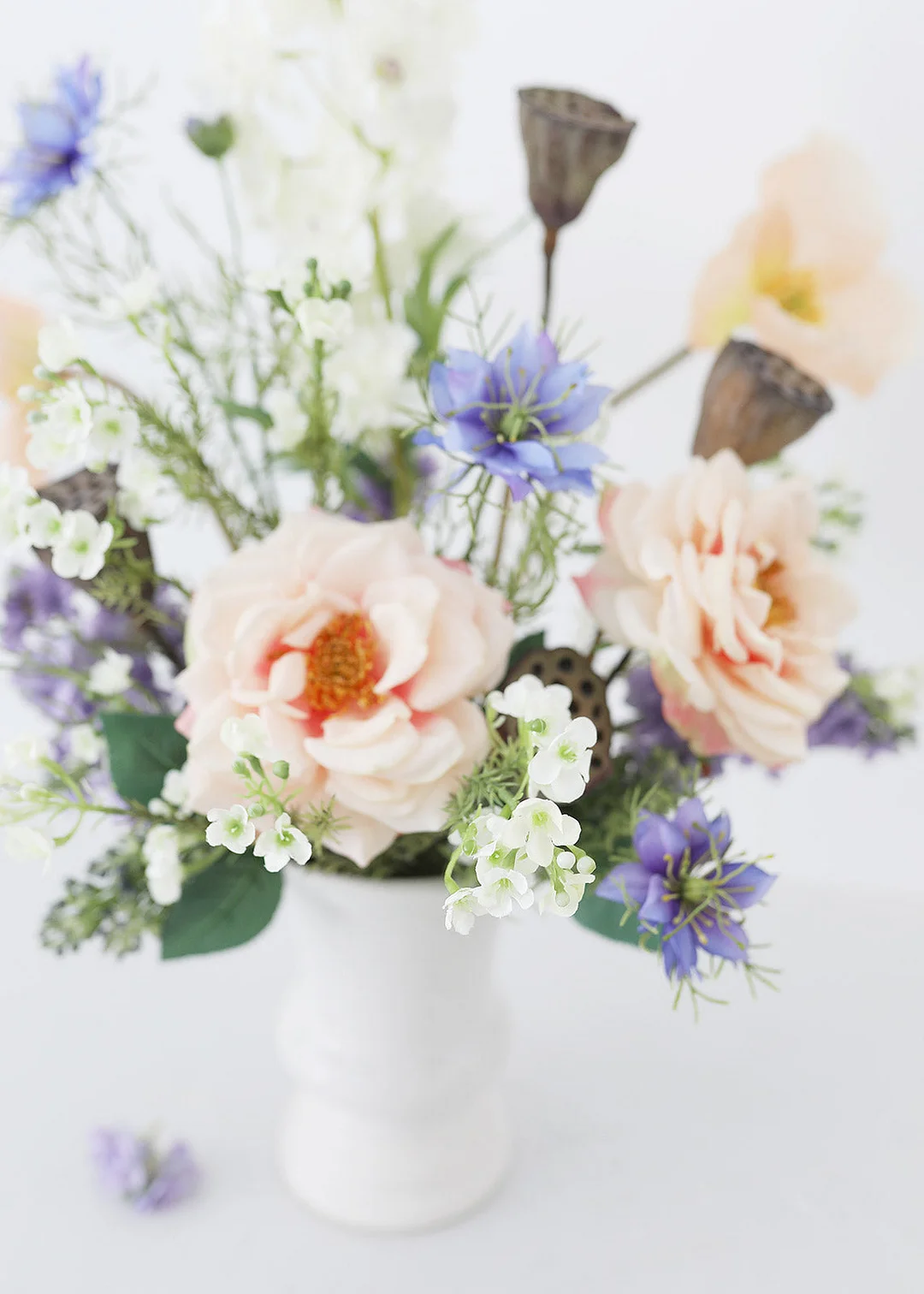 White Fake Waxflower Filler Flowers - 26"