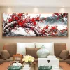 (100*50cm)Red Plum Primula - Full Round Drill Diamond Painting