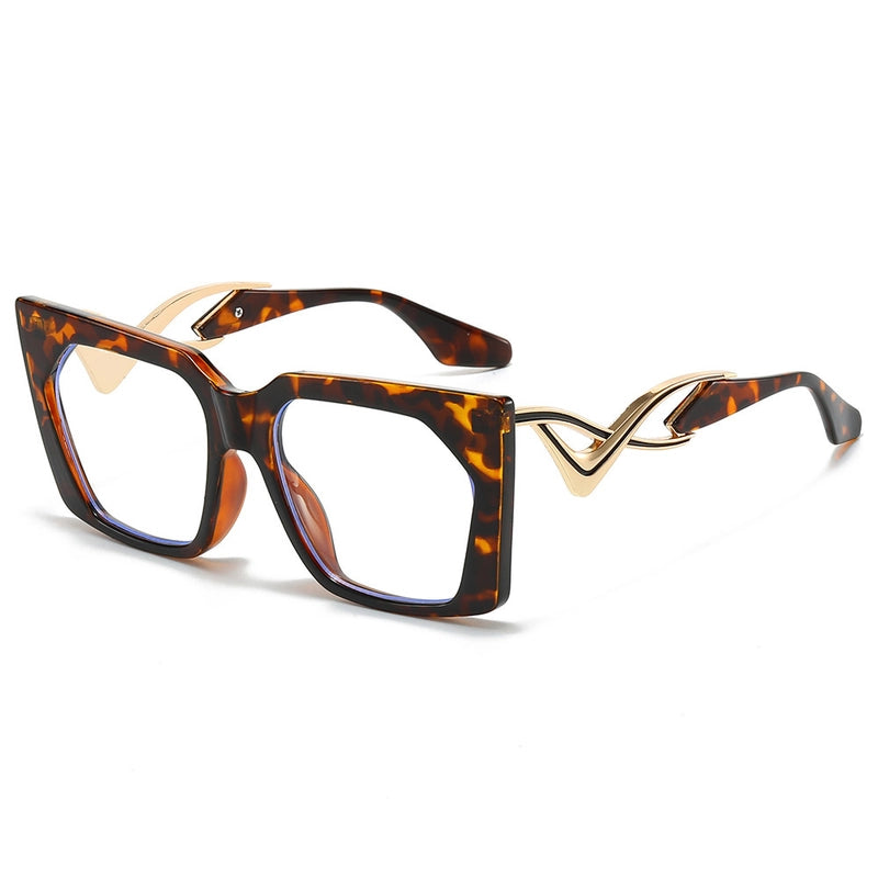 Casual Minimalist Color Block Pc Square Full Frame Glasses