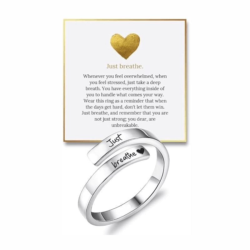 Elegant Letter 304 Stainless Steel Open Rings